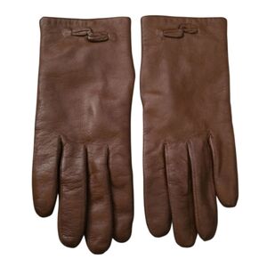 Kislav Made In France Vintage Cashmier Lined 100% Leather Gloves Size 7 1/2